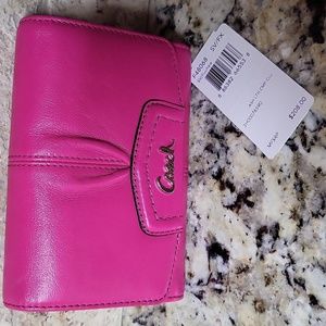 Coach Pink Trifold Wallet